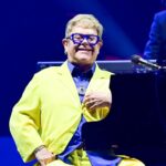O cantor Elton John em show no Rock in Rio 2026